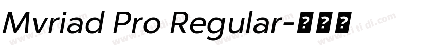 Mvriad Pro Regular字体转换